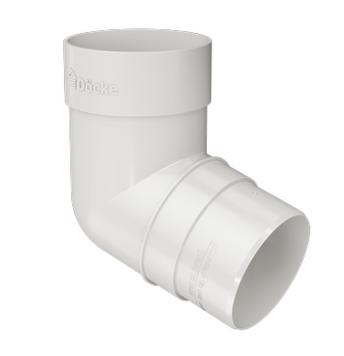Колено 72˚ для водосточной трубы Премиум (Premium) Пломбир, (RAL 9003)